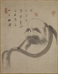 Bodhidharma, ca 1645 (bläck på papper)